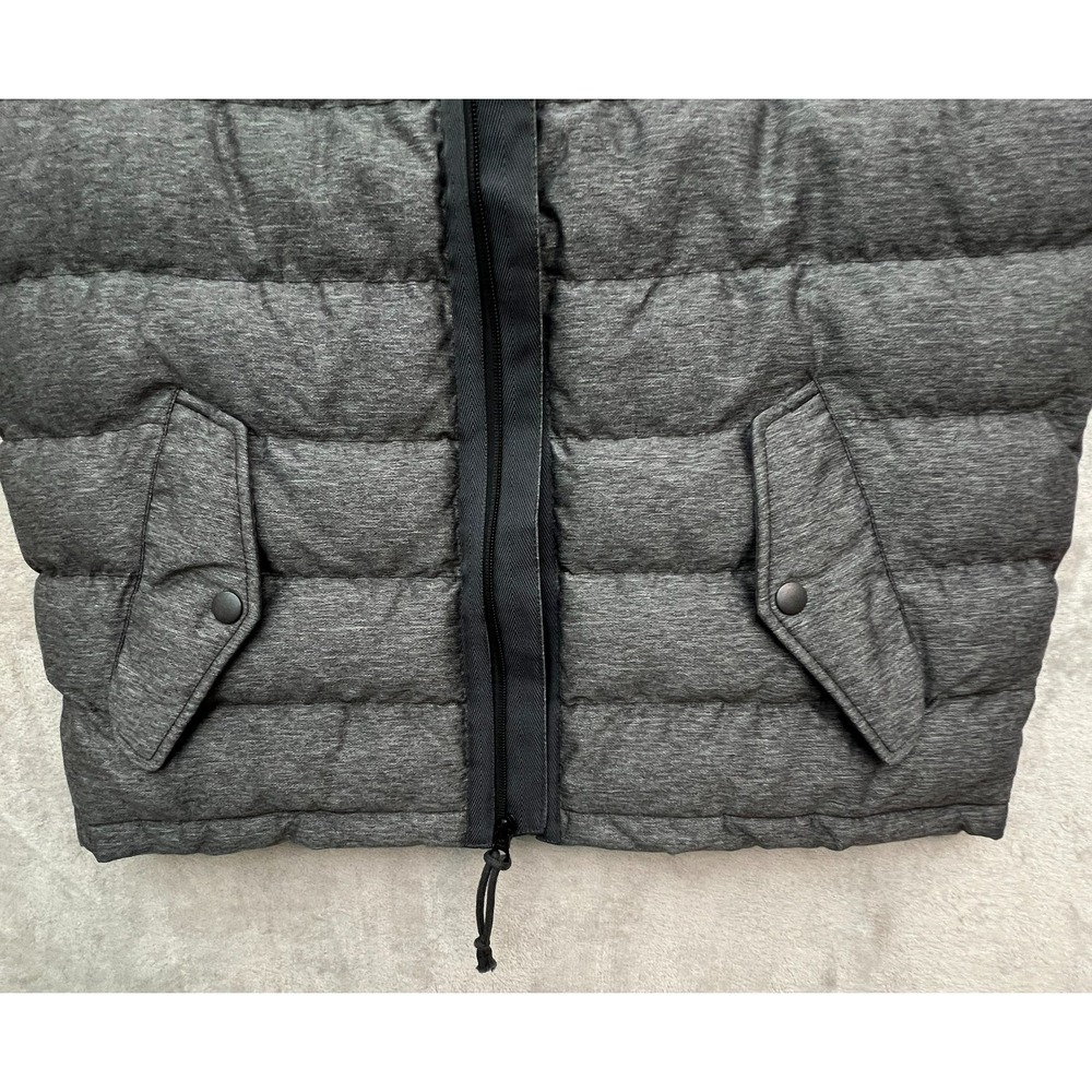 Lucky Brand Gray Quilted Puffer Vest Men's Large Zip Front Casual Outdoor - Picture 7 of 11